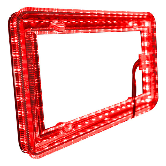 Red Halo Glow Dual Function LED Light For License Plates By Roadworks