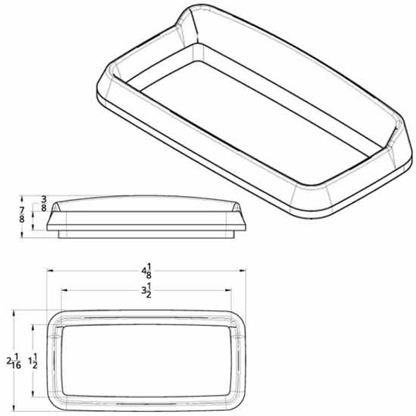 Chrome Center Dash Bezel W/ Visor For Peterbilt