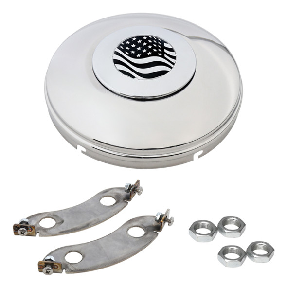 Stainless Steel Rear Domed Baby Moon Drive Axle Cover- Real Logo Floater