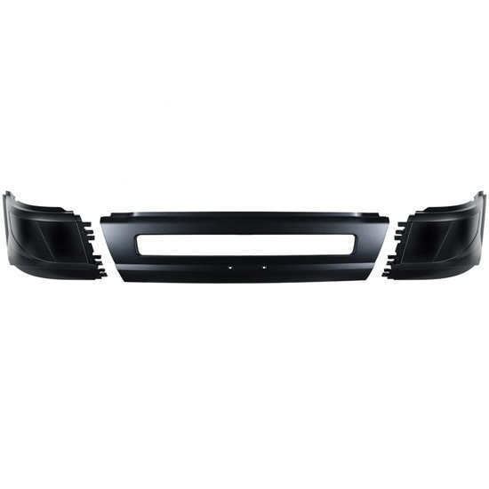 Volvo VNL Gen II 2015-2017 Black Plastic Aero Style Bumper Center And Ends
