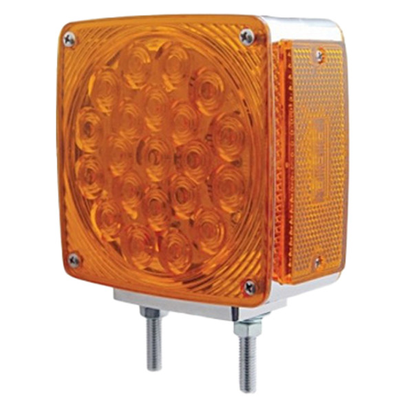 Double Face Turn Signal Light - Amber LED / Amber Lens