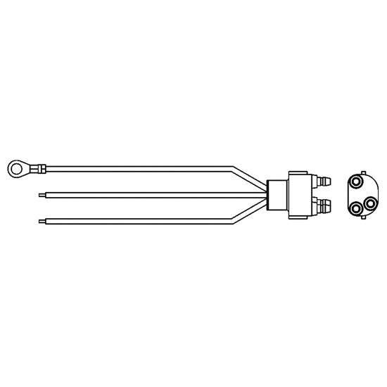 3 Wire Straight Pigtail With PL-3 Plug- 10 Inch Leads