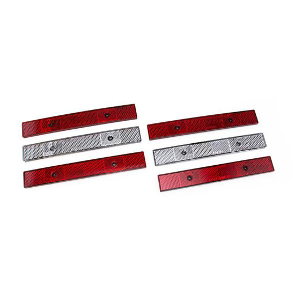 Red & White Hellcat Rectangular Reflector Set
