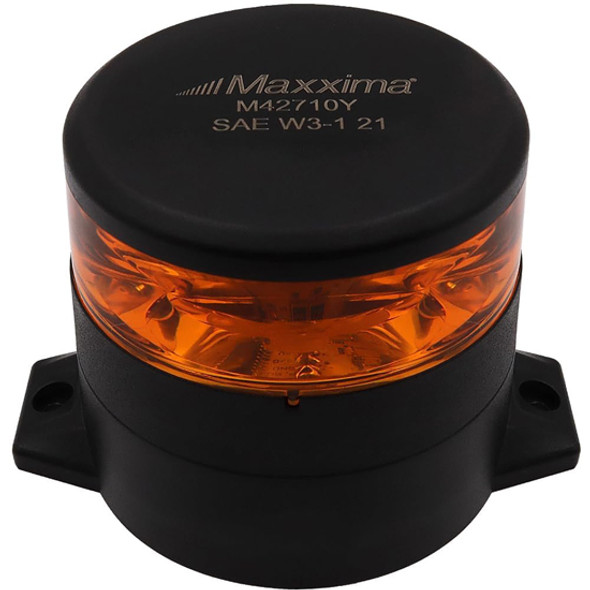 2.6 X 3 Inch Warning Beacon Light W/ 12 Flash Patterns- Amber LED/ Amber Lens 2.6 X 3 Inch Warning Beacon Light W/ 12 Flash Patterns- Amber LED/ Amber Lens