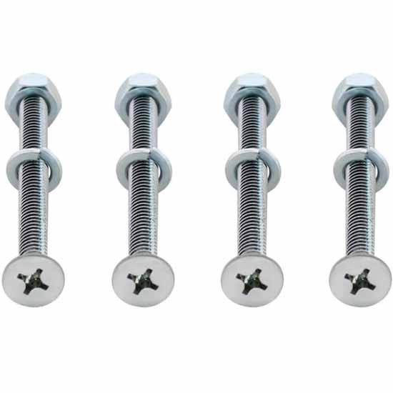 Chrome Air Horn Mounting Hardware, 4 pack For Air Valve Lever Floor Stand