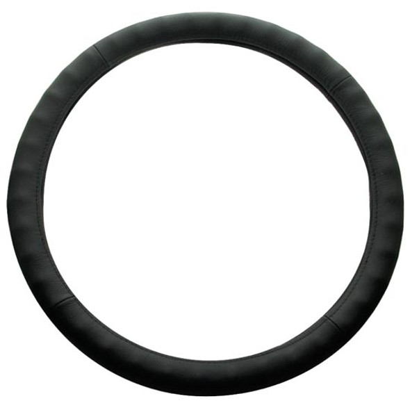 18 Inch Black Engineered Leather Steering Wheel Cover