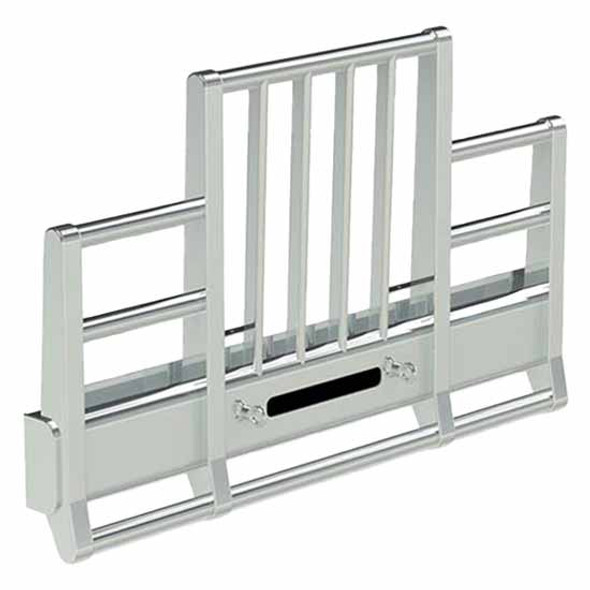 Peterbilt 14 Inch Defender 4 Post Grille Guard W/ Vertical Bars, Eyebolts & Oval Turn Lights