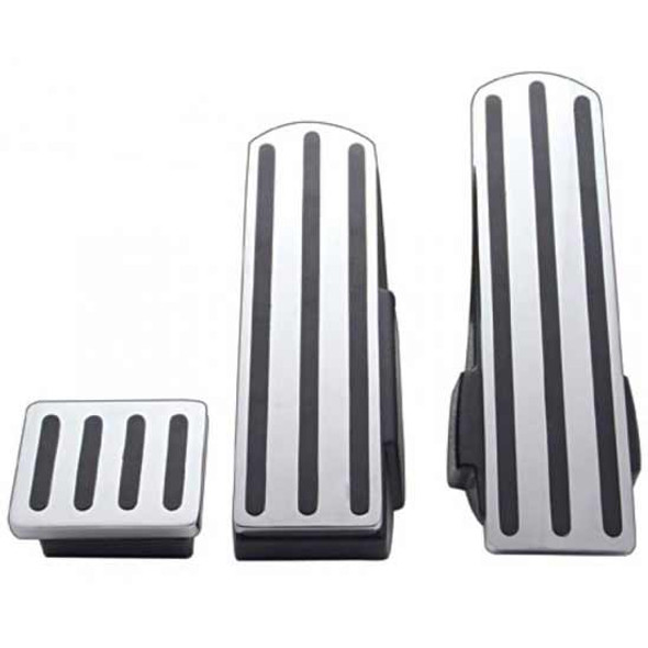 Chrome Foot Pedals With Black Inserts For Kenworth