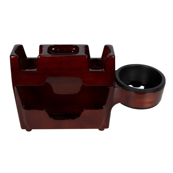 Dark Wood Center Storage Console For Peterbilt Front View