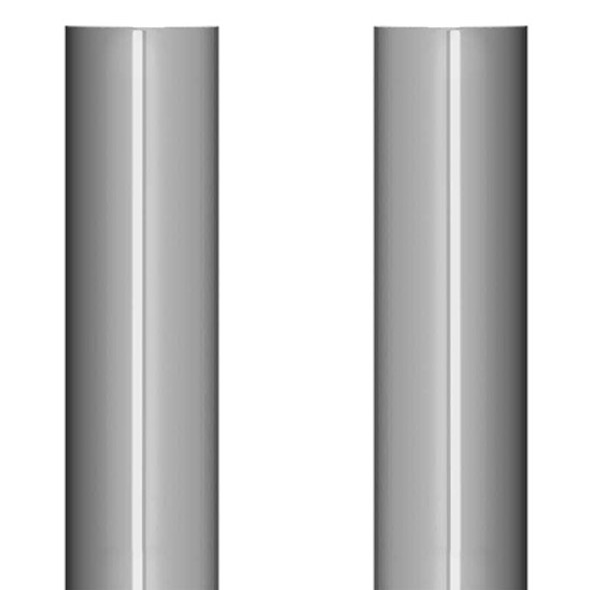 7 X 90 Inch Day Cab Flat Top Exhaust Kit W/ 7-5 Inch Peterbilt Elbows, Factory Style Tee & 52 Inch Center Spool By Lincoln Chrome Fits Peterbilt 378 & 379