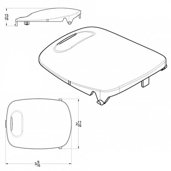 Rectangular Amber Dome Light Lens  For Peterbilt