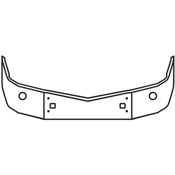 18 Inch Stainless Steel SBA Bumper W/ Step & Tow Holes Fits Peterbilt 579 18 Inch Stainless Steel SBA Bumper W/ Step & Tow Holes Fits Peterbilt 579