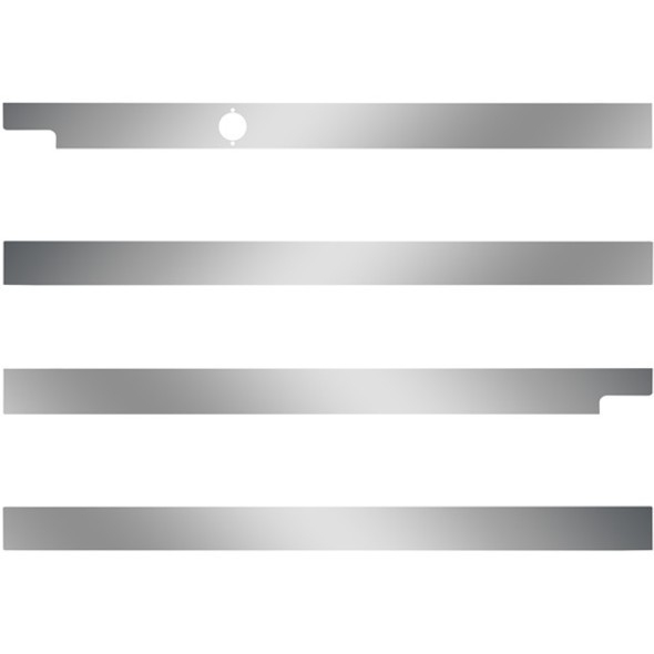 2.5 Inch Blank Stainless Steel Cab-Sleeper Panels Fits Peterbilt 567 SBA, 579 SBA W/ 72 Inch Sleeper W/O Extenders 2.5 Inch Blank Stainless Steel Cab-Sleeper Panels Fits Peterbilt 567 SBA, 579 SBA W/ 72 Inch Sleeper W/O Extenders