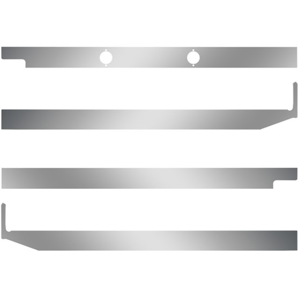 2.5 Inch Stainless Cab-Sleeper Panels W/ 2 Driver Side Block Heater Plug Holes Fits Peterbilt 567 SBA, 579 SBA W/ 58 Inch Sleeper W/ Extenders 2.5 Inch Stainless Cab-Sleeper Panels W/ 2 Driver Side Block Heater Plug Holes Fits Peterbilt 567 SBA, 579 SBA W/ 58 Inch Sleeper W/ Extenders