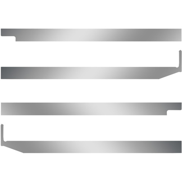 2.5 Inch Blank Stainless Steel Cab-Sleeper Panels W/ No Block Heater Plug Hole Fits Peterbilt 567 SBA, 579 SBA W/ 58 Inch Sleeper W/ Extenders 2.5 Inch Blank Stainless Steel Cab-Sleeper Panels W/ No Block Heater Plug Hole Fits Peterbilt 567 SBA, 579 SBA W/ 58 Inch Sleeper W/ Extenders