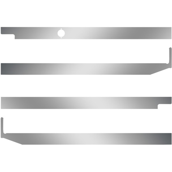 2.5 Inch Stainless Cab-Sleeper Panels W/ 1 Block Heater Plug Hole Fits Peterbilt 567 SBA, 579 SBA W/ 44 Inch Sleeper W/ Extenders 2.5 Inch Stainless Cab-Sleeper Panels W/ 1 Block Heater Plug Hole Fits Peterbilt 567 SBA, 579 SBA W/ 44 Inch Sleeper W/ Extenders