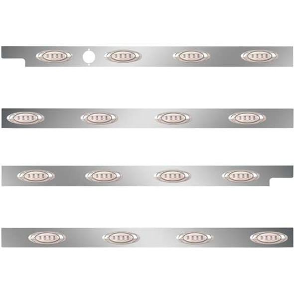 2.5 Inch Cab-Sleeper Panels W/ 16 P1 Amber/Clear LEDs Fits Peterbilt 567 121BBC, 579 123BBC W/ 58 Inch Sleeper W/O Extenders 2.5 Inch Cab-Sleeper Panels W/ 16 P1 Amber/Clear LEDs Fits Peterbilt 567 121BBC, 579 123BBC W/ 58 Inch Sleeper W/O Extenders