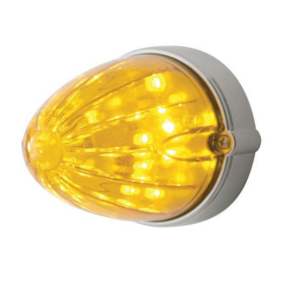 19 LED Amber Marker & Auxiliary Light Flush Mount Amber Lens