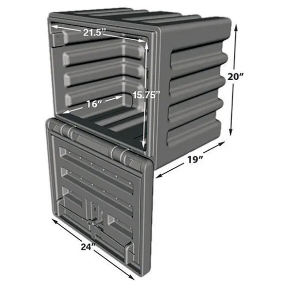 24 Inch Black Poly Underbody Tool Box By Minimizer