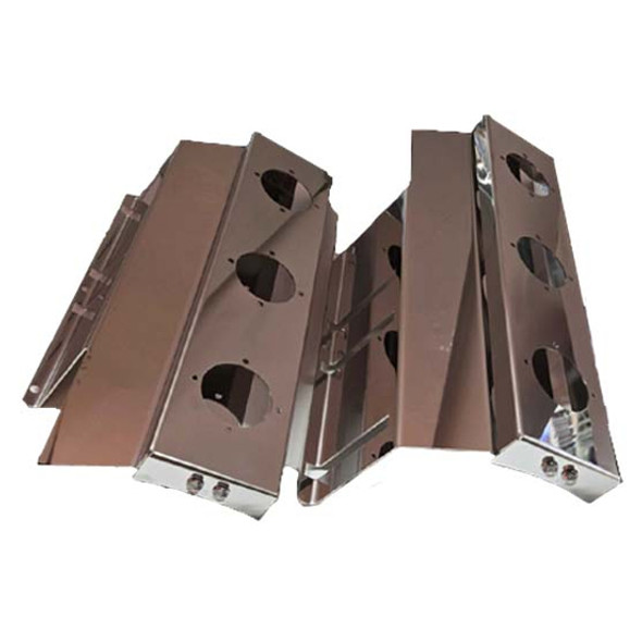 Stainless Steel Rear Strapless Air Cleaner Light Brackets W/ 6 Watermelon Light Holes Fits Peterbilt 589 Stainless Steel Rear Strapless Air Cleaner Light Brackets W/ 6 Watermelon Light Holes Fits Peterbilt 589