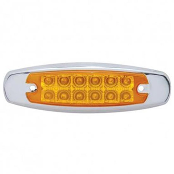 Clearance/Marker Light W/ 12 Diode LEDs, Amber LED/Amber Lens