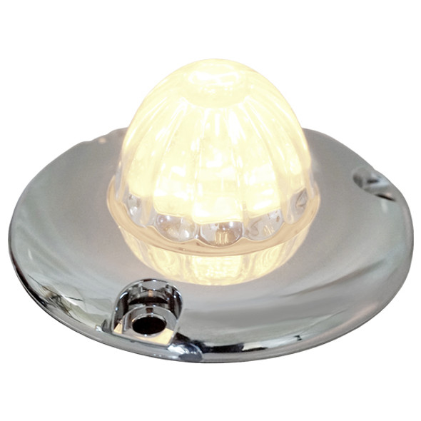 1.5 Inch Small Watermelon Style Dual Function Light W/ Flat Chrome Bezel & Warm White LED/ Clear Lens By Legendary 1.5 Inch Small Watermelon Style Dual Function Light W/ Flat Chrome Bezel & Warm White LED/ Clear Lens By Legendary