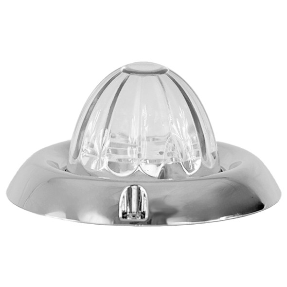 3.5 Inch Large Watermelon Style Dual Function Light W/ Chrome Inset Bezel & Amber LED/ Clear Lens By Legendary 3.5 Inch Large Watermelon Style Dual Function Light W/ Chrome Inset Bezel & Amber LED/ Clear Lens By Legendary