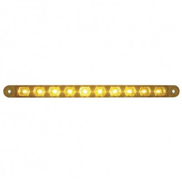 10 Diode 9 Inch Dual Function Strip Light - Amber LED / Amber Lens