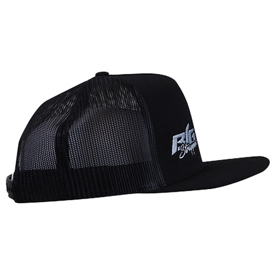 BigStrappin' Flatbill Snapback Trucker Hat -Black