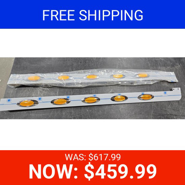 3.5-Inch Tall x 43-Inch Long Cab Panels for Peterbilt 389 - Blemished 3.5-Inch Tall x 43-Inch Long Cab Panels for Peterbilt 389 - Blemished