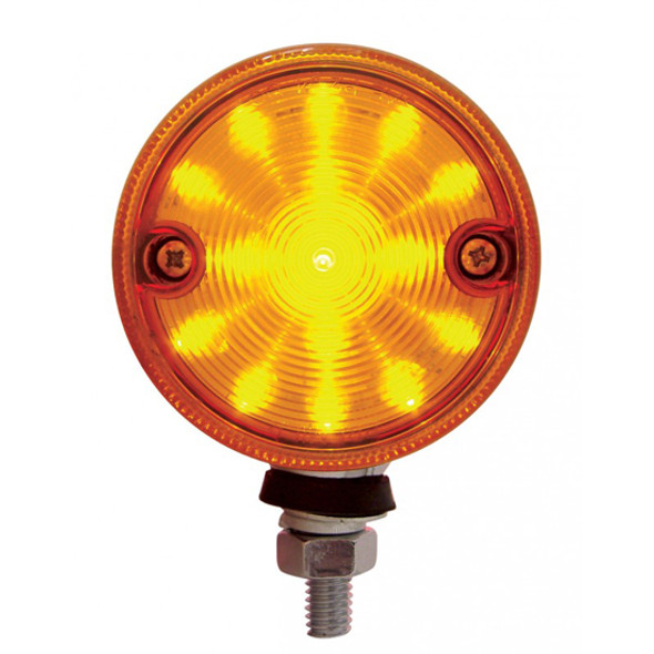 3 Inch Dual Function Double Face LED Light - Amber & Red LED/ Amber & Red Lens