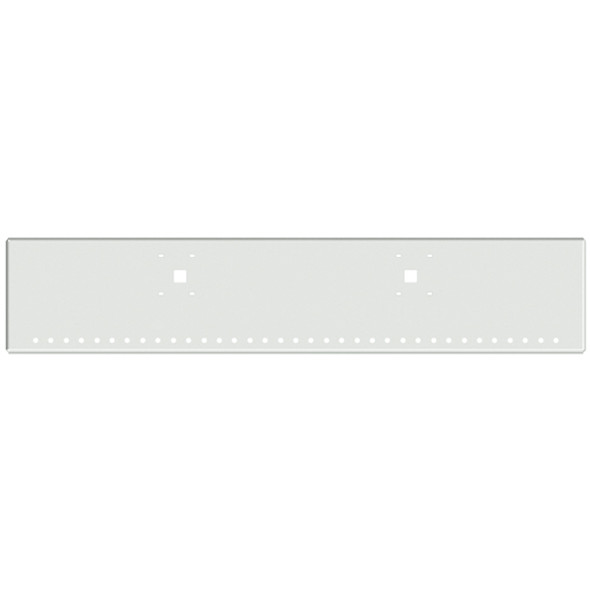 Valley Chrome 18 Inch Chrome American Eagle Boxed End Bumper W/ Tow & 35 Round 3/4” Light Holes Fits International 9900I, 9900I