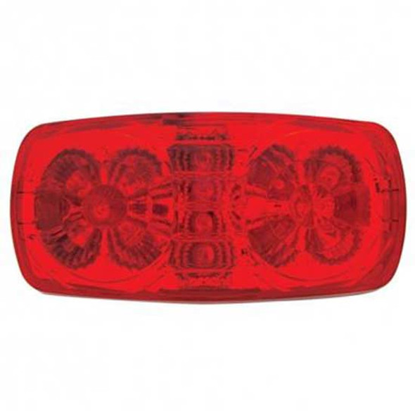 14 LED Double Bubble Reflective Clearance/ Marker Light - Red LED/ Red Lens
