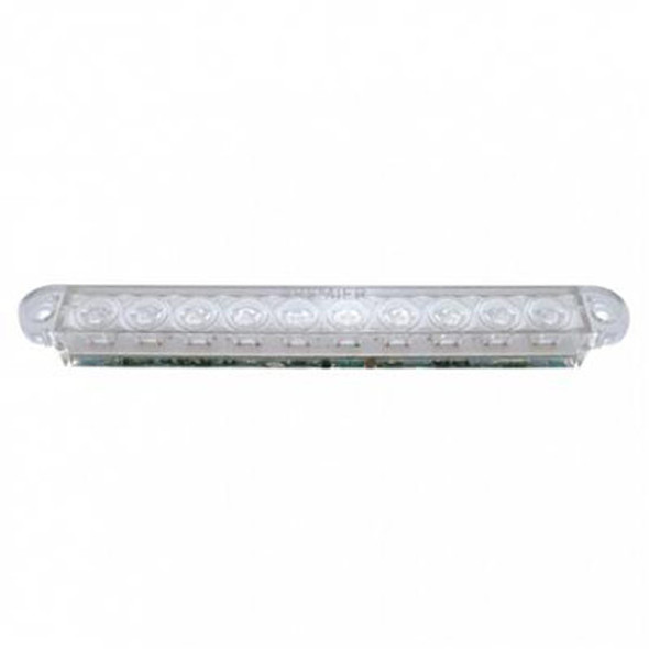 Dual Function LED Light Bar, 6.5 Inches, W/ 10 Red Diodes/ Clear Lens