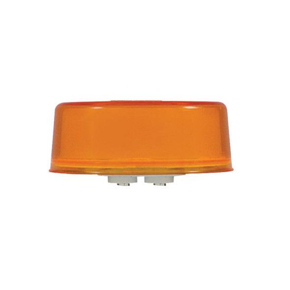 2.5 Inch 9 Diode Amber LED GLO Round Marker Light Amber Lens