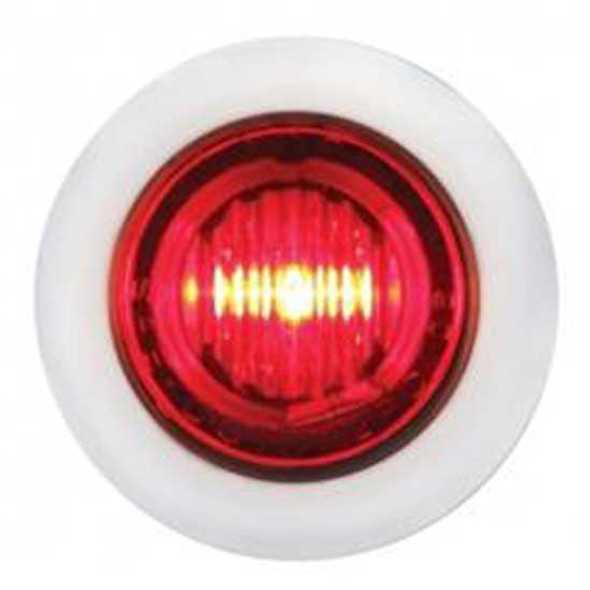 3 LED Mini Clearance/ Marker Light W/ SS Bezel -  Red LED/ Amber Lens