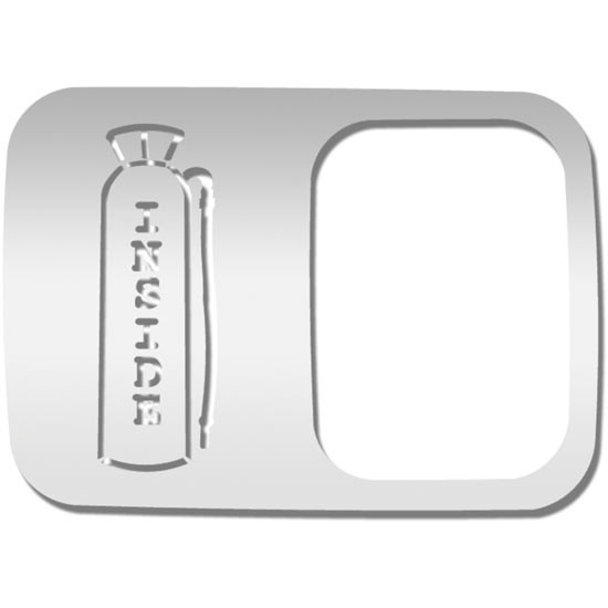 Stainless Steel Outer Trim For Sleeper Door Handle With Fir Extinguisher Cutout For Peterbilt 579
