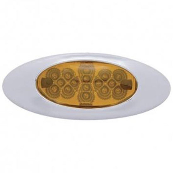 16 LED Reflector Clearance/ Marker Phantom I Light W/ Bezel - Amber LED/ Amber Lens