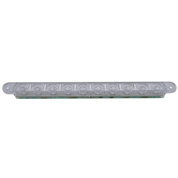 9 Inch Stop, Turn, Tail 10 LED Light Bar, Red LED/ Clear Lens