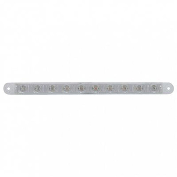 9 Inch Stop, Turn, Tail 10 LED Light Bar, Red LED/ Clear Lens