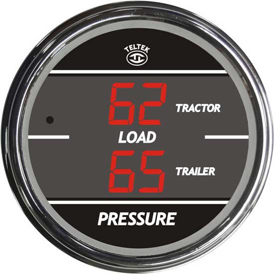 Digital Dual Load Psi Gauge For Tractor And Trailer - Red Display For Kenworth T600, T600B, T600, T800