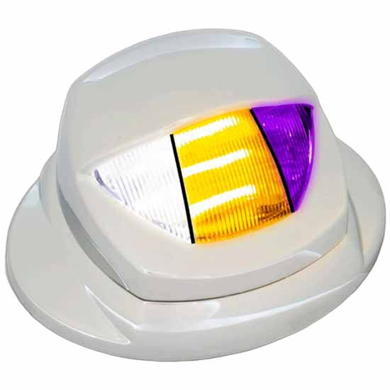 White And Amber Led Mini Step Light With Dual Purple Light