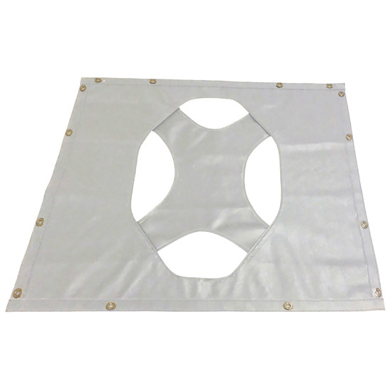 White Non Quilted Vinyl Winter Front Oval X Design For Freightliner M2 112