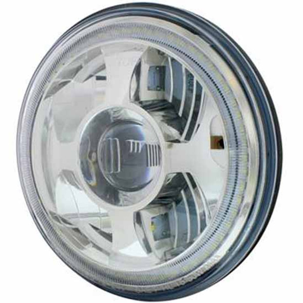 7 Inch Round LED Projection Headlight With Dual Function Halo Ring
