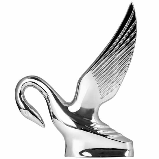 Classic Swan Hood Ornament Chrome
