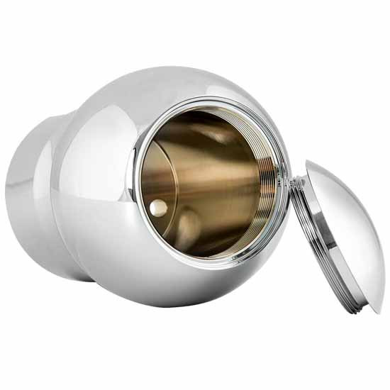 Chrome Aluminum Ef 13/18 Speed Gear Shift Knob - Round Ball-Shaped