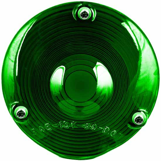 8 Inch 4 1/ Glass Classic Rnd Style Lens - Green