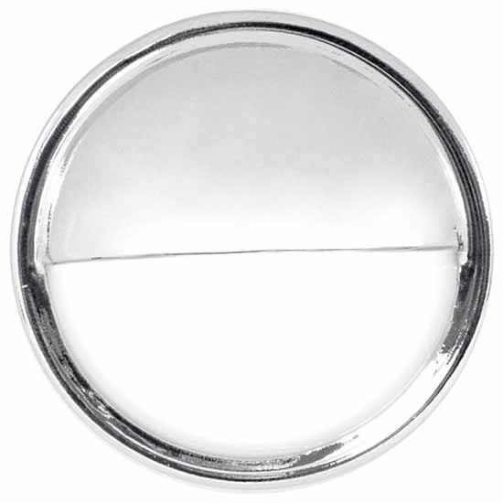 Chrome Round White Led License Plate Light, 1 Diode