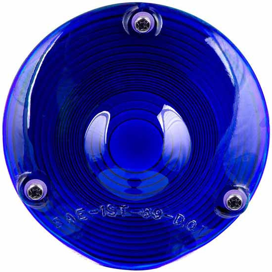 8 Inch 4 1/ Glass Classic Rnd Style Lens - Blue