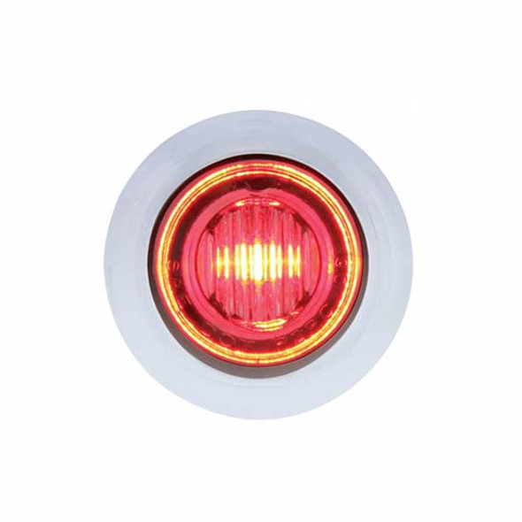 Mini Double Fury LED Clearance Marker Light W/ Bezel - Red To White LED